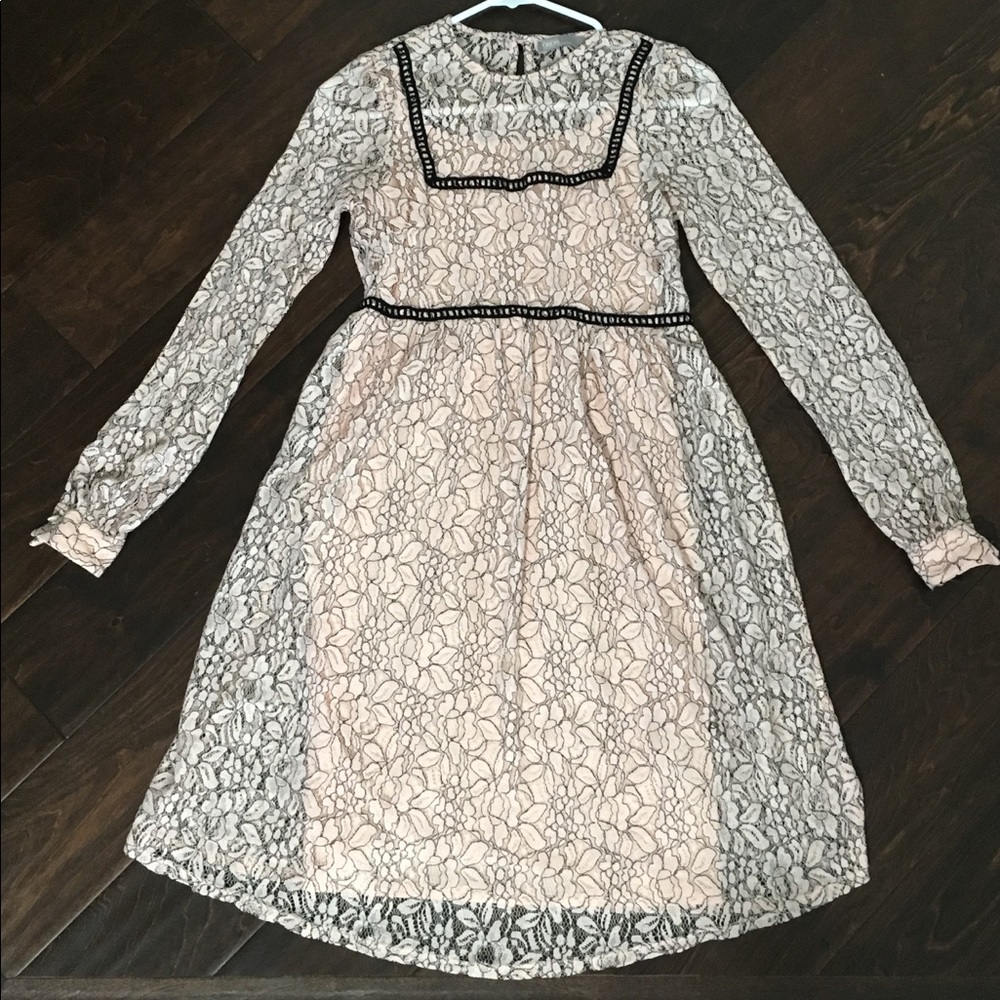 ASOS Blush & Black Lace Maternity Dress